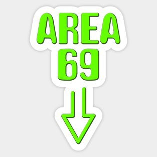 UFO Area 51 funny Sticker